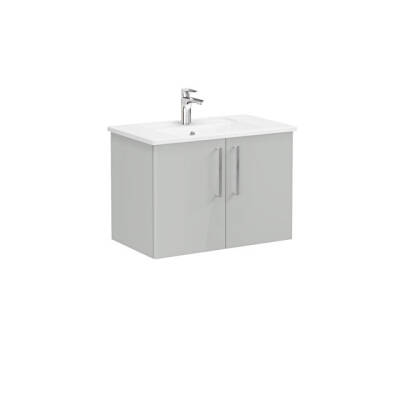 VitrA Root Flat 80 cm Parlak İnci Grisi Lavabo Alt Dolabı - VİTRA