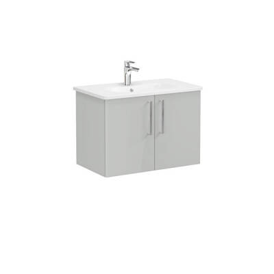 VitrA Root Flat 80 cm Parlak İnci Grisi Lavabo Alt Dolabı - VİTRA