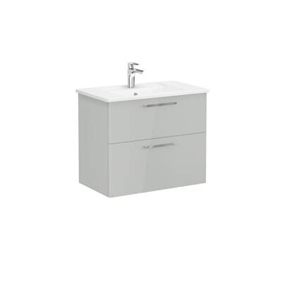 VitrA Root Flat 80 cm Parlak İnci Grisi Lavabo Alt Dolabı - VİTRA