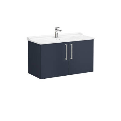 VitrA Root Flat Kapaklı 100 cm Mat Lacivert Lavabo Alt Dolabı - VİTRA