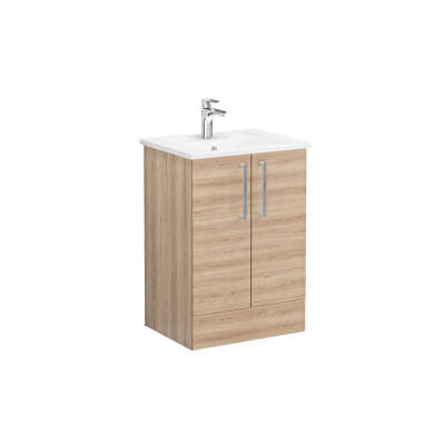 VitrA Root Flat Kapaklı 60 cm Doğal Meşe Lavabo Alt Dolabı - VİTRA