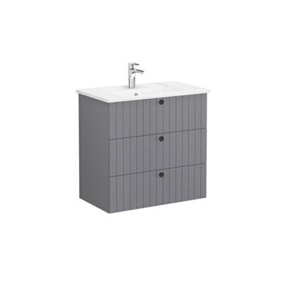 VitrA Root Groove, Lavabo Dolabı, 80 cm, 3 Çekmeceli - VİTRA
