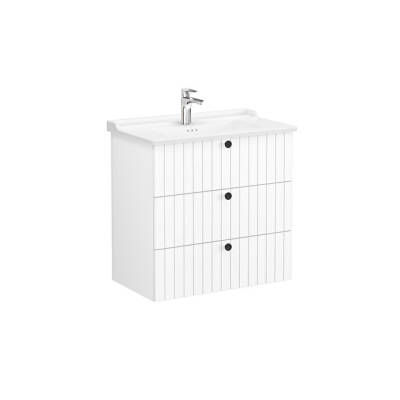 VitrA Root Groove, Lavabo Dolabı, 80 cm, 3 Çekmeceli - VİTRA