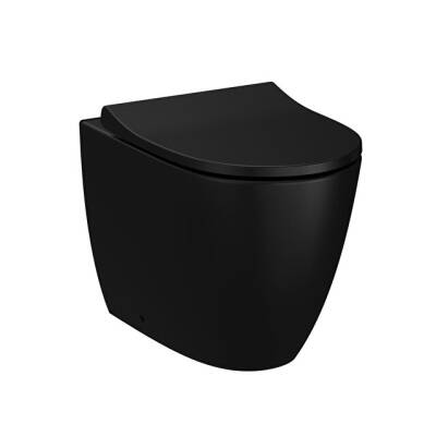 VitrA Sento Rim-ex DTD Yerden Tek Klozet Mat Siyah, 54 cm - VİTRA