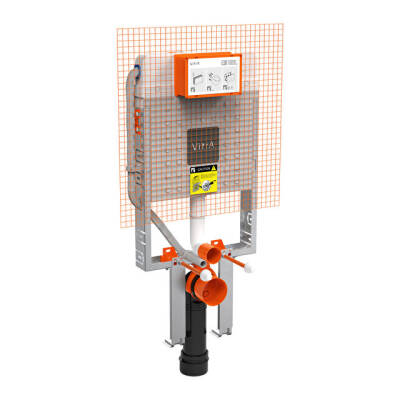 VitrA V8 Asma Klozetler için Gömme Rezervuar 3/6 L Kalın Metal Ayaklı - VİTRA