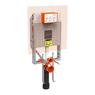 VitrA V8 Asma Klozetler için Gömme Rezervuar 8 cm, 3/6 L ince Metal Ayaklı - VİTRA