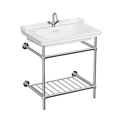 VitrA Valarte 80 cm Metal Ayaklı Etajerli Lavabo - VİTRA