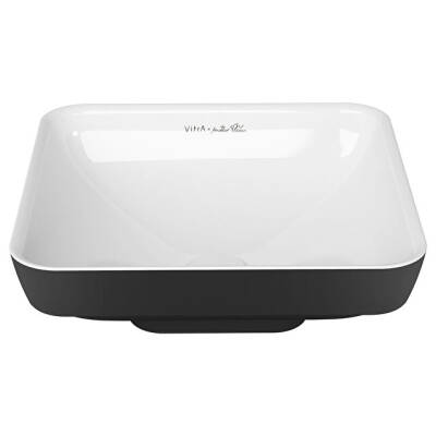 VitrA Water Jewels 40 cm Sedef Beyaz - Siyah Kare Çanak Lavabo - VİTRA